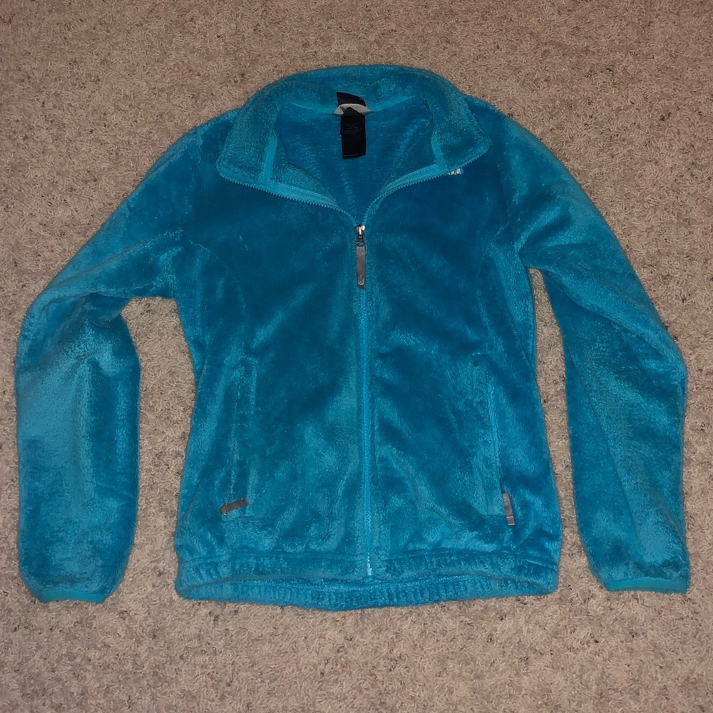 Fuzzy Blue The North Face Zip Up Jacket